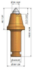 Tip trench bit de coupe-tige rond b3ks22