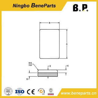 Pièces d'usure pour excavatrice SB412 bord bombé