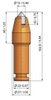 Tip trench bit de coupe à tige rond B1-12ks / 22
