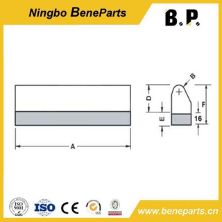 Barres d'usure en forme de protection du godet DLP384