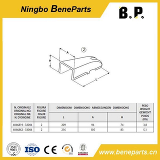 Adaptateur de dents de godet pour équipements de construction 33004